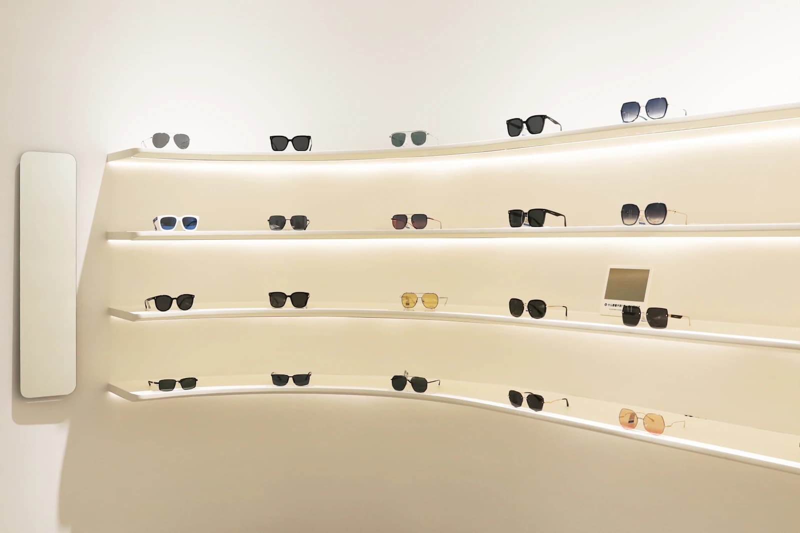 Luxury eyewear boutique display representing the buying guide for 500-plus dollar luxury eyewear frames