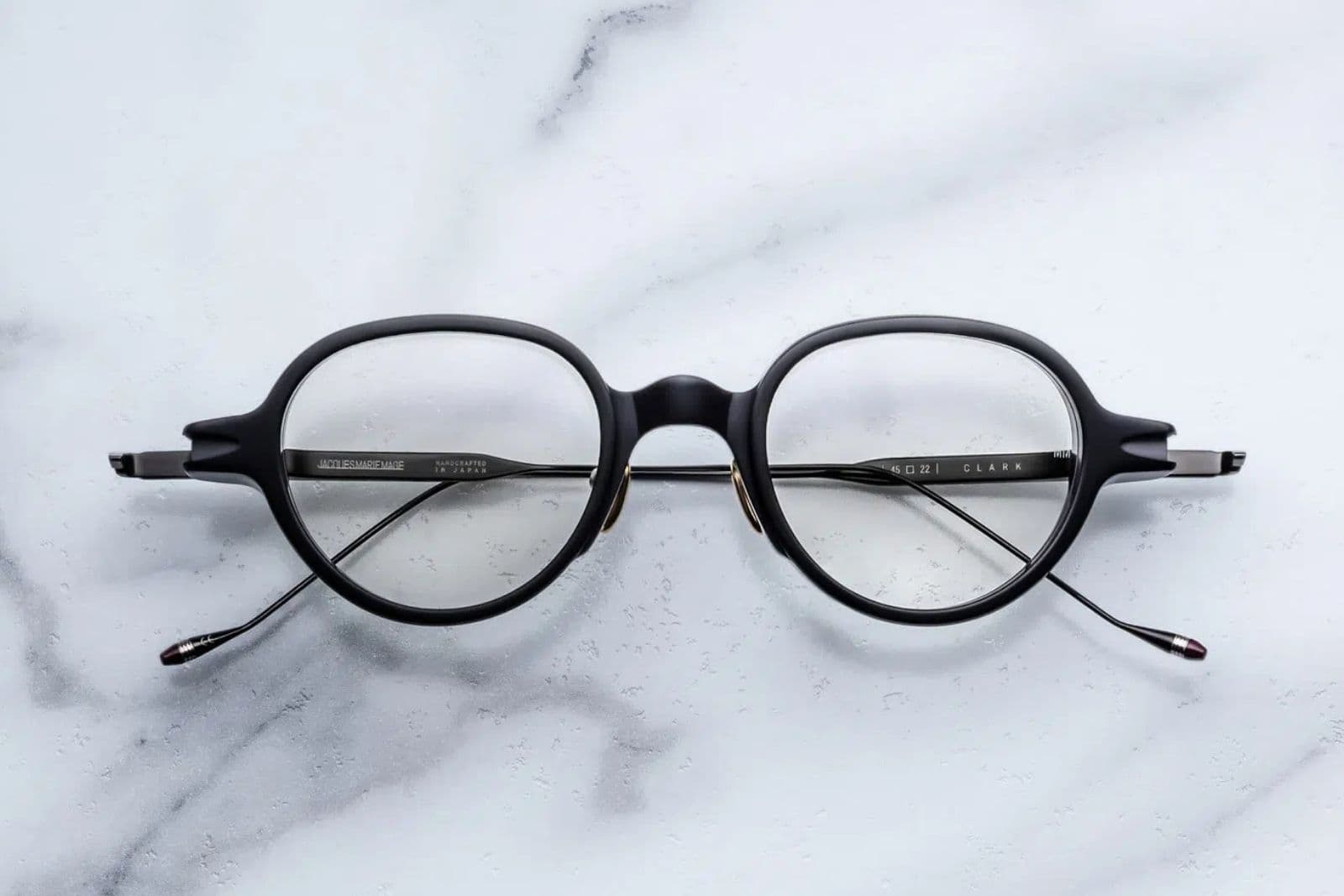 Jacques Marie Mage Clark eyeglasses in phantom acetate illustrating the buying guide for luxury frames over five hundred dollars