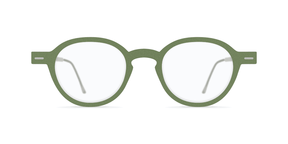 Nina Mur Mamen wooden-style eyeglasses in calm green showing how independent brands lead in sustainable eco-conscious eyewear