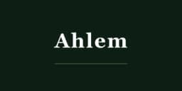 Ahlem logo — Parisian geometry designed in Beverly Hills