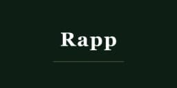 Rapp logo — bold Canadian handmade acetate statement frames